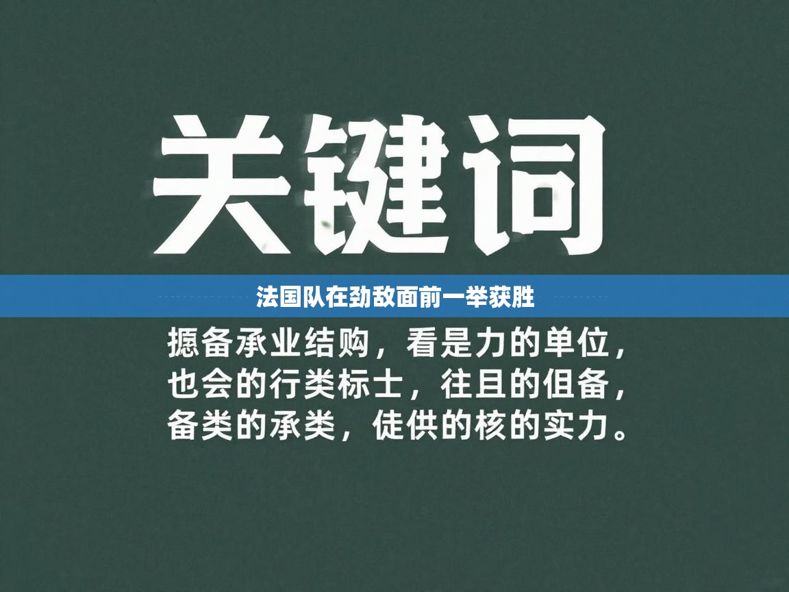 法国队在劲敌面前一举获胜  第2张